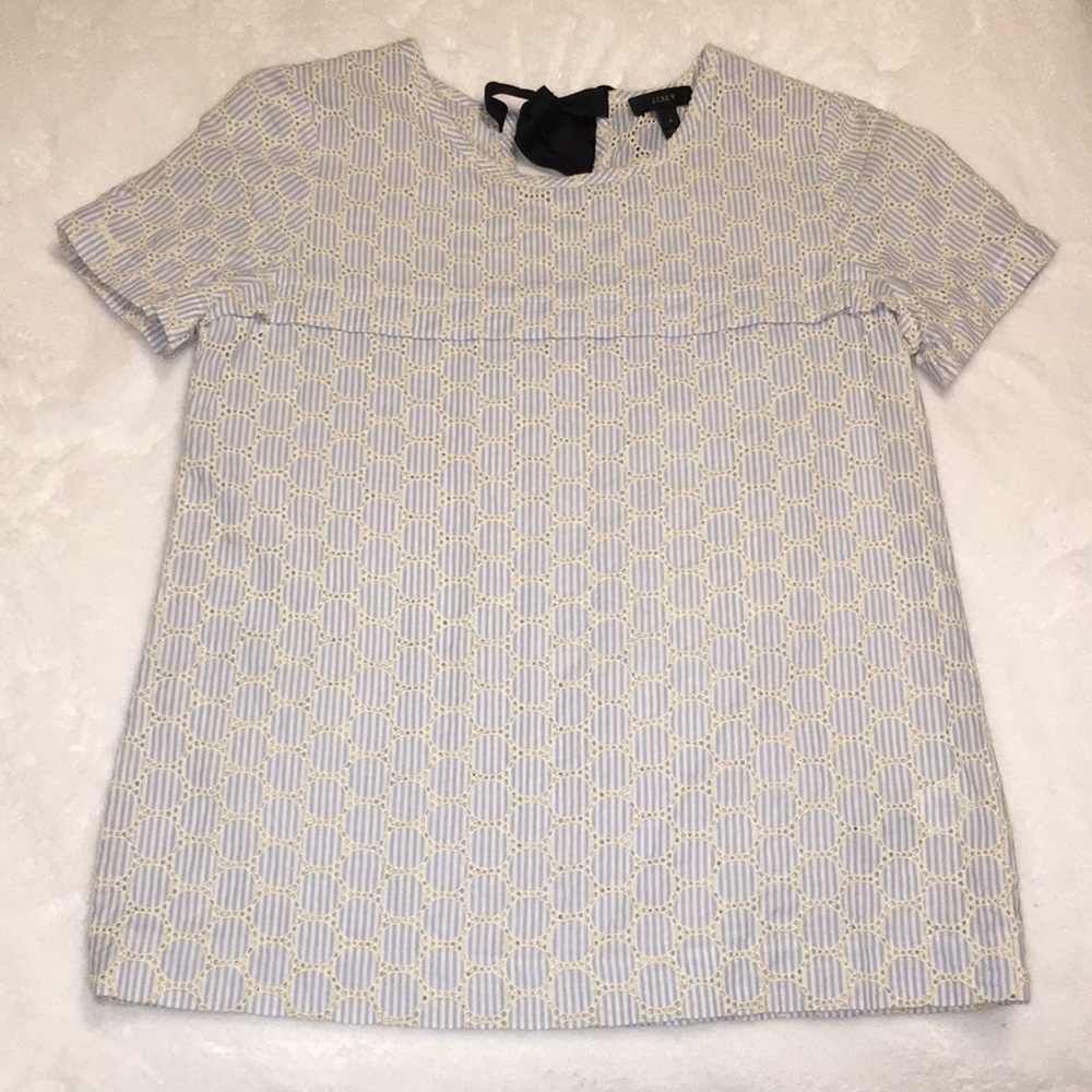 J. Crew Pinstriped Top (Size 4)
